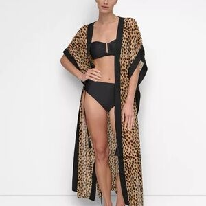 DKNY Leopard Print Swim Cover-Up